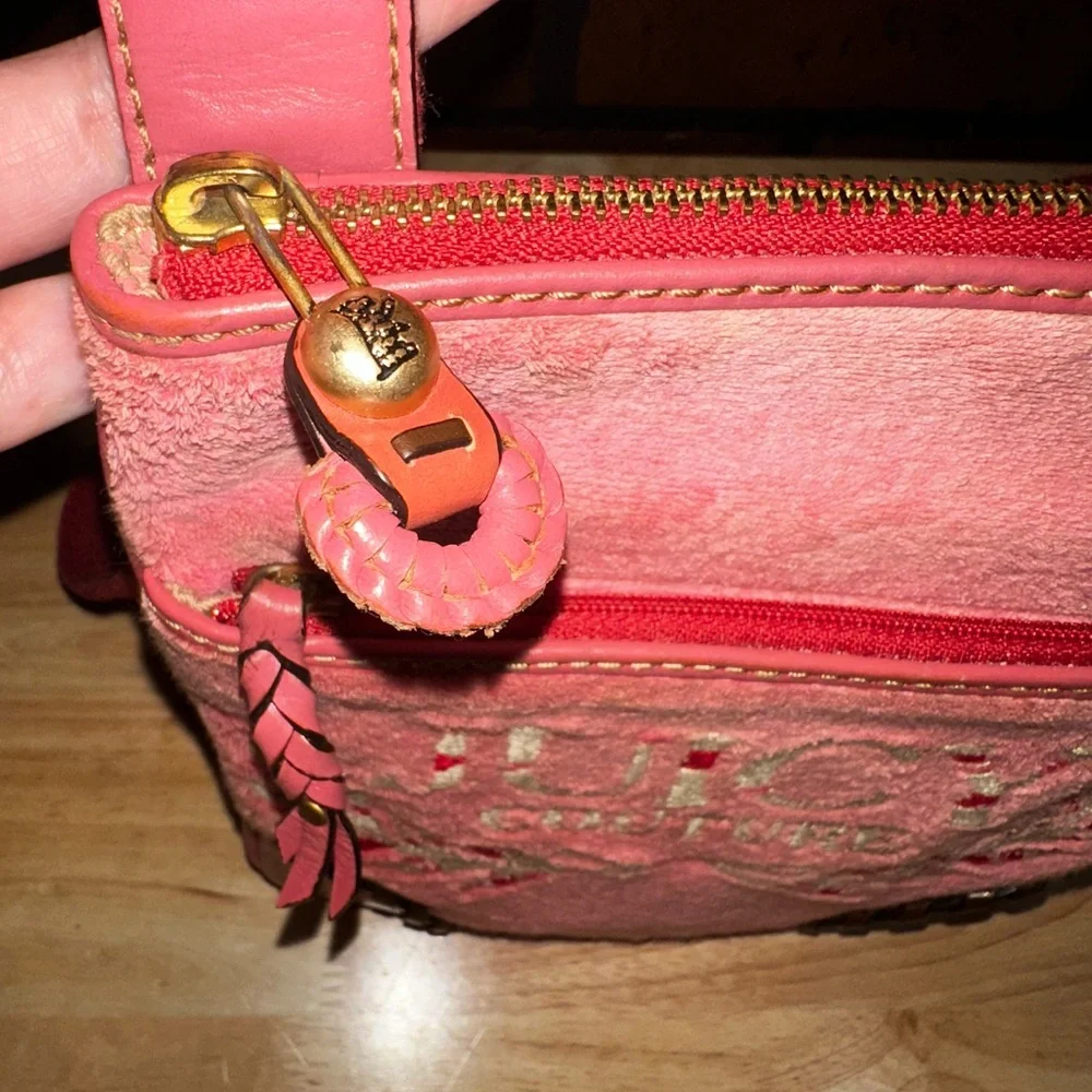 Pink Juicy Couture Purse Crossbody Bag Terry Cloth Vintage Y2K